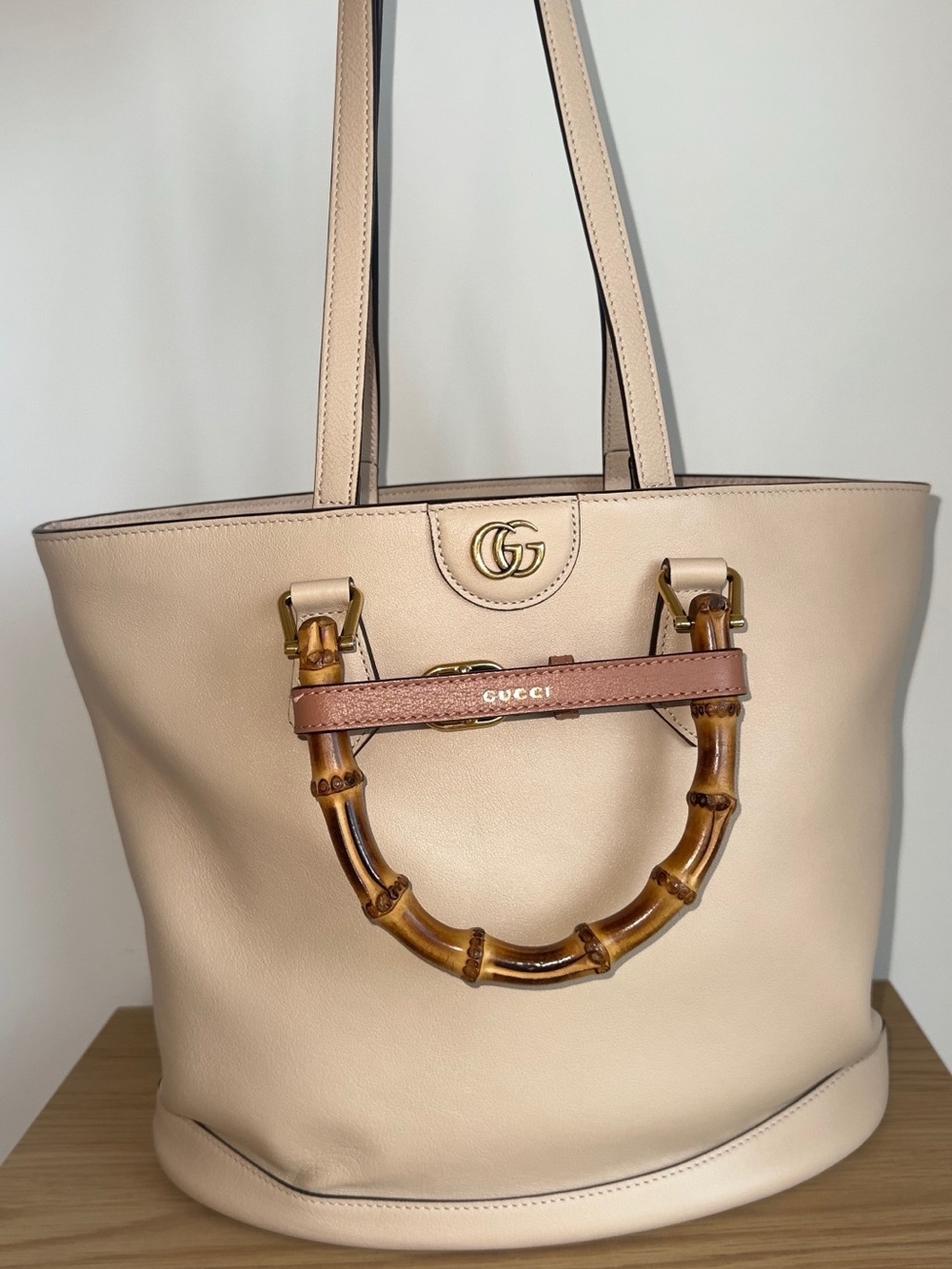 Gucci Beige Bamboo Diana Tote